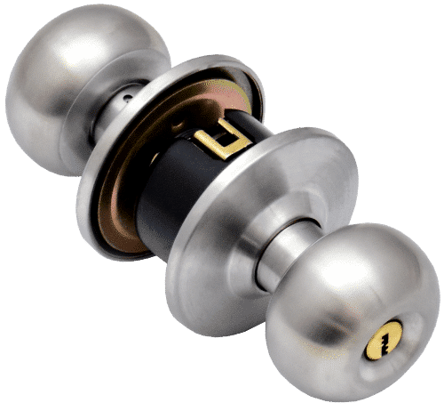 Round Cylindrical Bedroom Lock With Computer Key (SS 304)